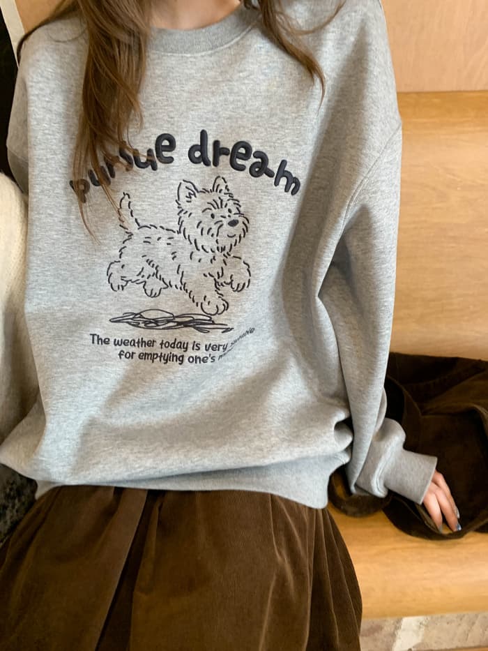 アメリカン ドッグ刺繍 スウェット LUMIYUMI