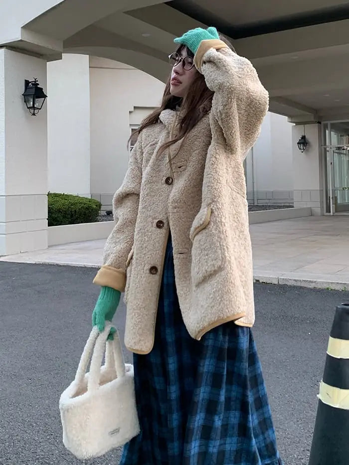 リバーシブル フード付き ボアブルゾン LUMIYUMI