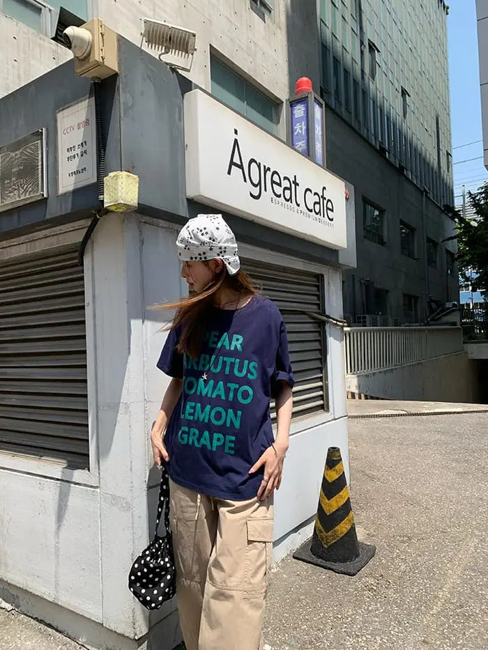 アメカジ ロゴプリント ゆるTシャツ LUMIYUMI