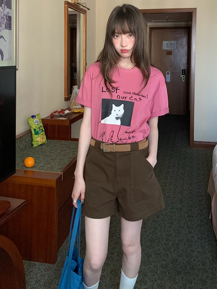 ヴィンテージ風 カーゴ ショートパンツ LUMIYUMI