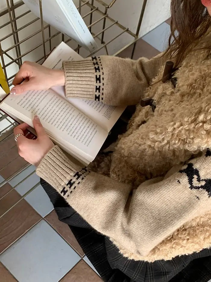 レトロ ループファー ダッフルベスト LUMIYUMI