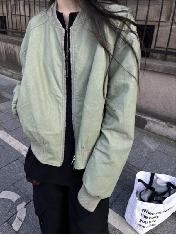 ワニ皮紋 bomber パイロットジャケット
