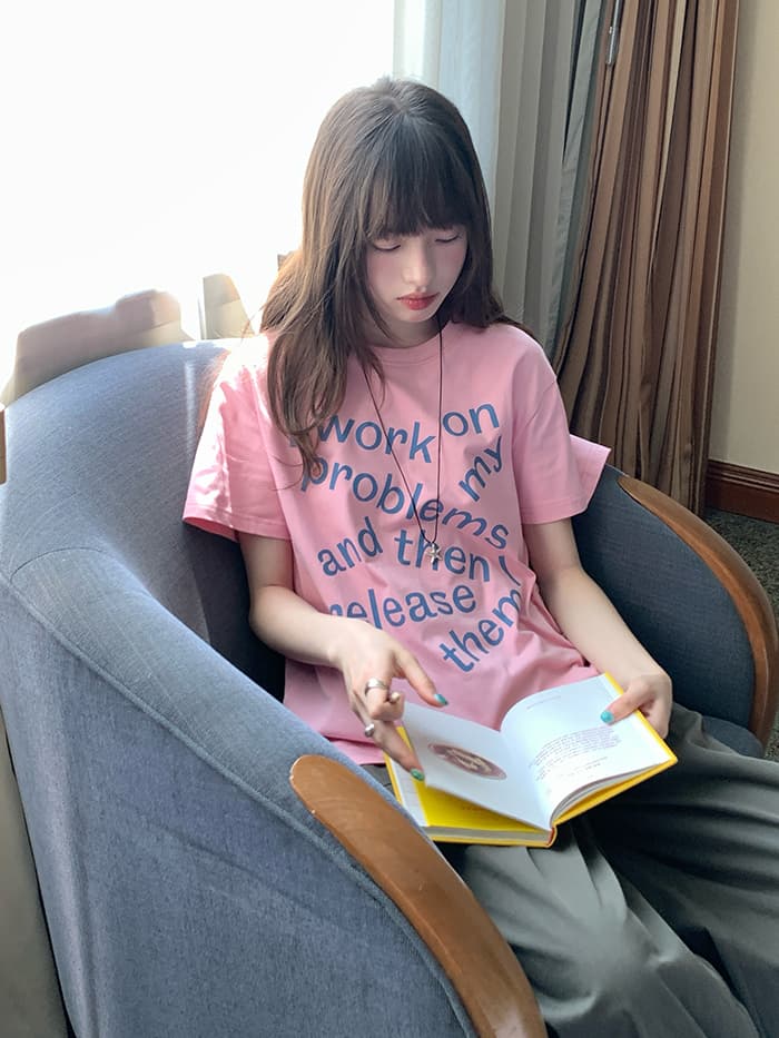 ロゴプリント カジュアル ゆるTシャツ LUMIYUMI