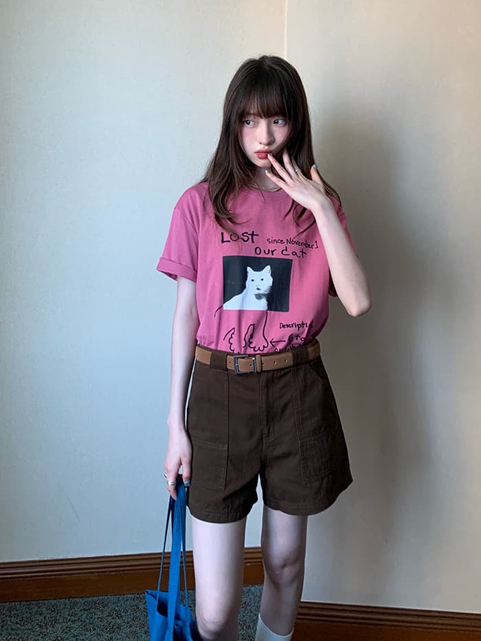 ヴィンテージ風 カーゴ ショートパンツ LUMIYUMI