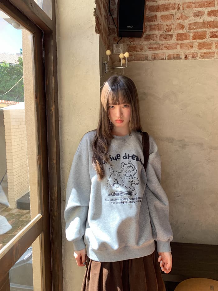 アメリカン ドッグ刺繍 スウェット LUMIYUMI