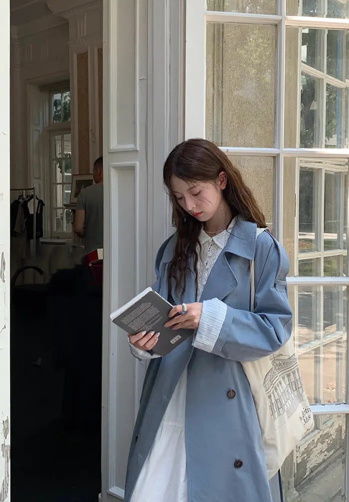 イギリス風 ルーズフィット トレンチコート - LUMIYUMI