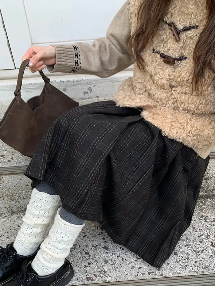 レトロ ループファー ダッフルベスト LUMIYUMI