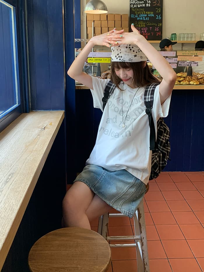 ロゴプリント カジュアル ゆるTシャツ LUMIYUMI