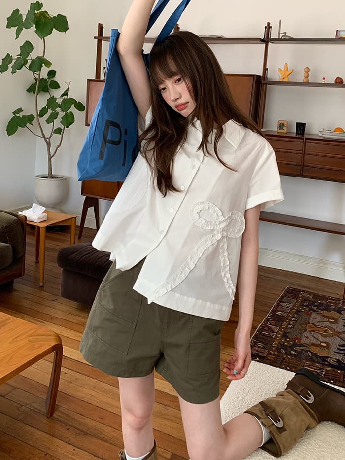 ヴィンテージ風 カーゴ ショートパンツ LUMIYUMI