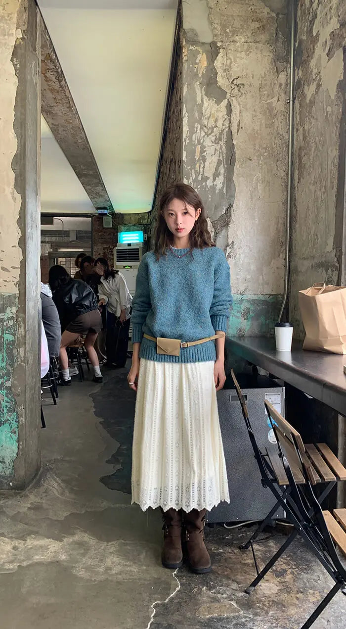 ゆったり シンプル カラーネップ セーター - LUMIYUMI