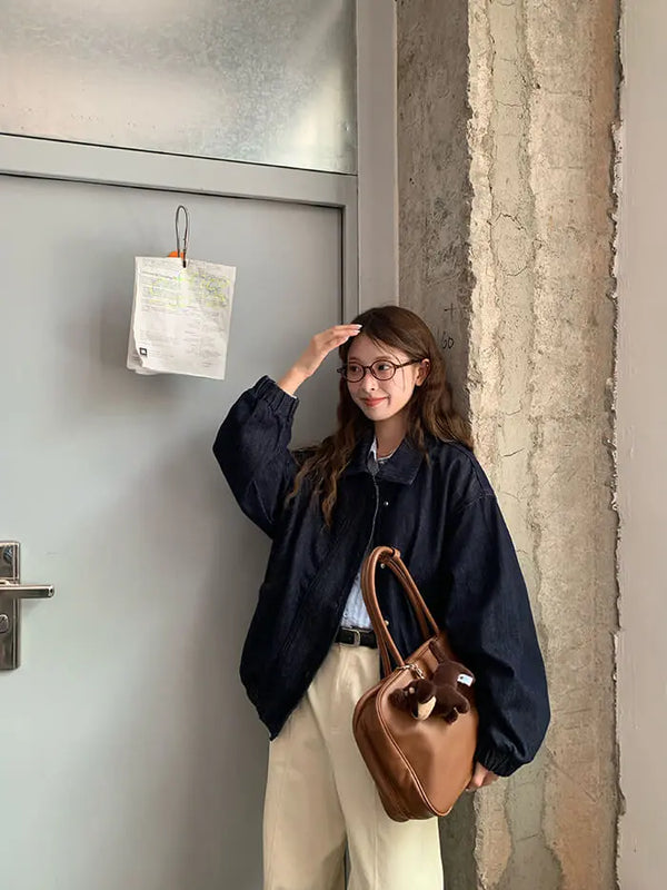 ウォッシュド ヴィンテージ デニムジャケット - LUMIYUMI