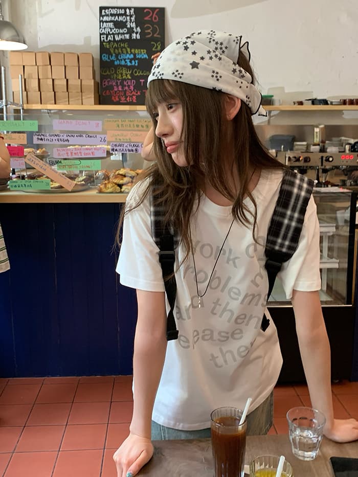 ロゴプリント カジュアル ゆるTシャツ LUMIYUMI