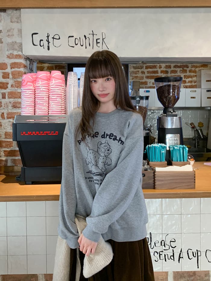 アメリカン ドッグ刺繍 スウェット LUMIYUMI
