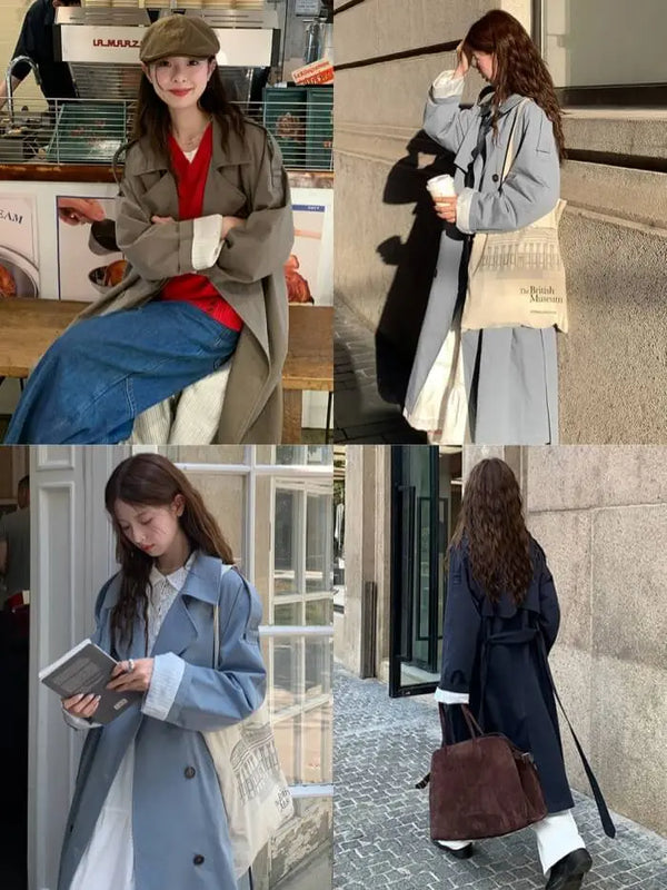 イギリス風 ルーズフィット トレンチコート - LUMIYUMI