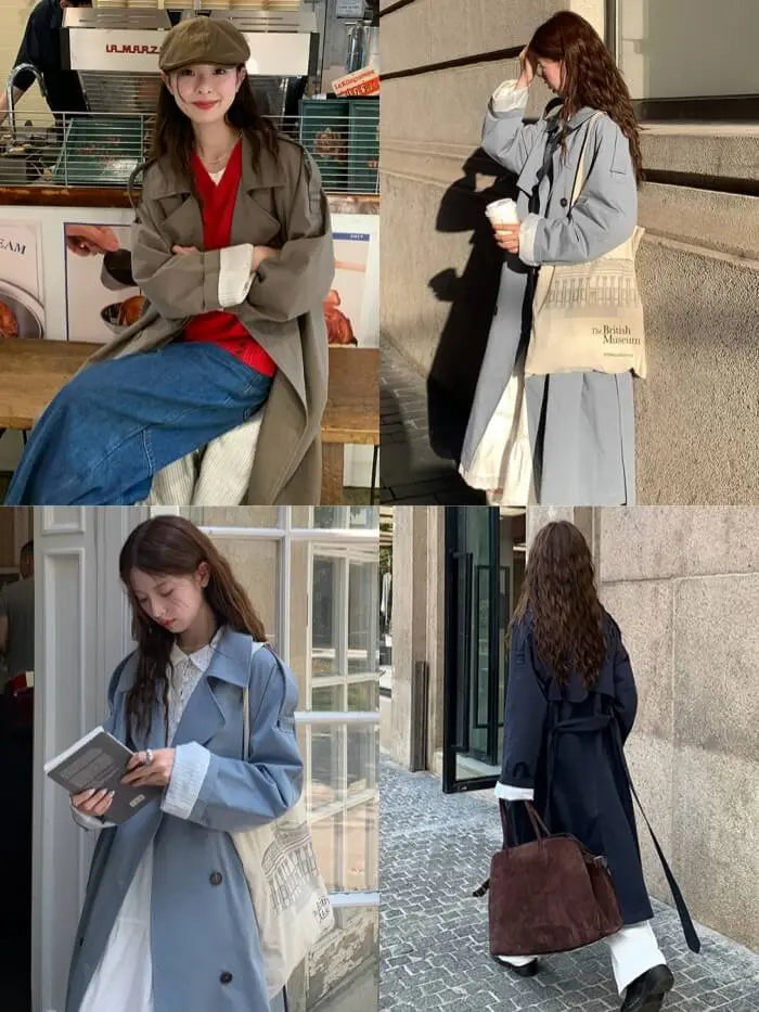 イギリス風 ルーズフィット トレンチコート - LUMIYUMI