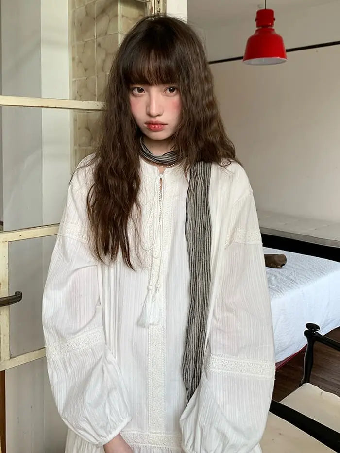 【値下げ】MILK BELLY TIME 半袖ワンピース 大きい胸専用】ウエストタック半袖ドルマンワンピース（ポケット