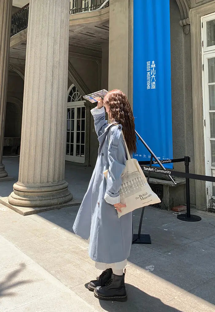 イギリス風 ルーズフィット トレンチコート - LUMIYUMI