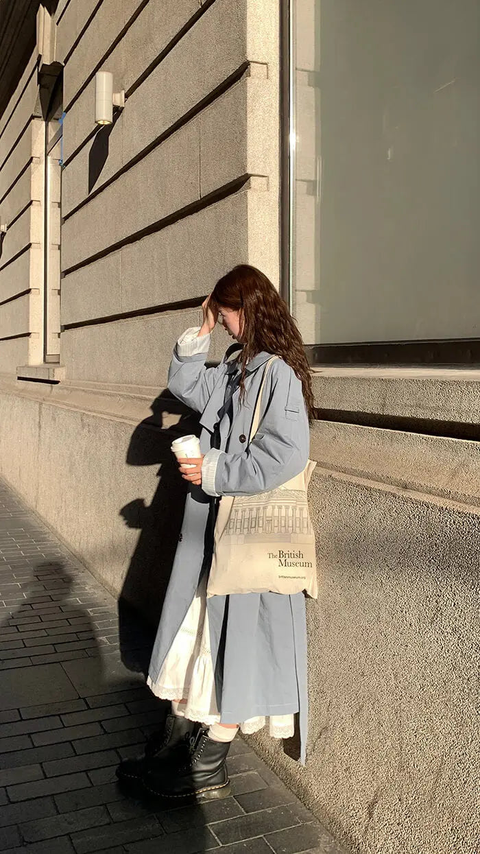 イギリス風 ルーズフィット トレンチコート - LUMIYUMI