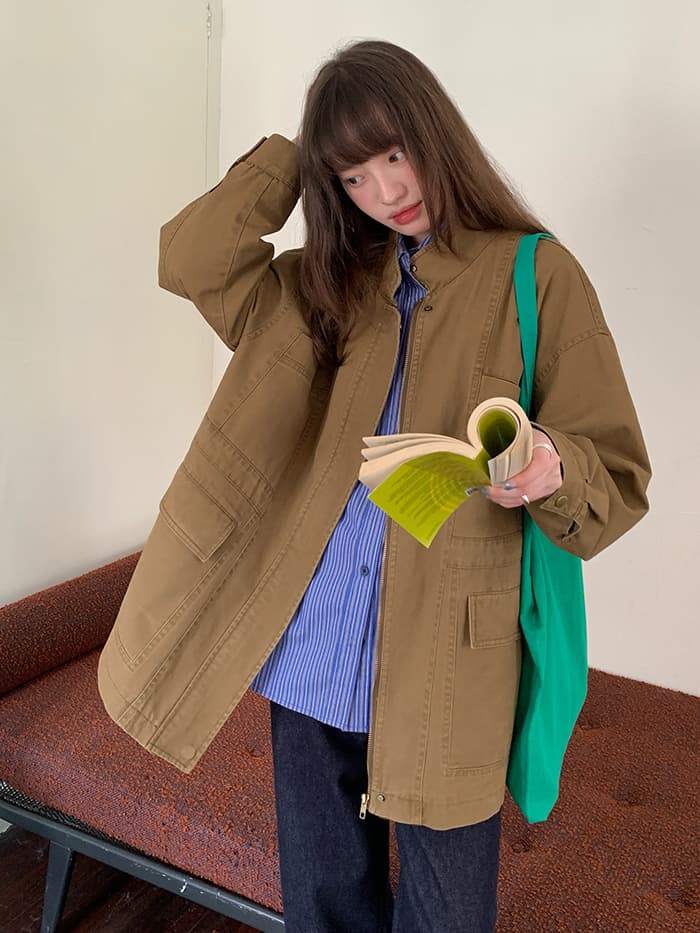 ルーズ ドロップショルダー ストライプ シャツ LUMIYUMI