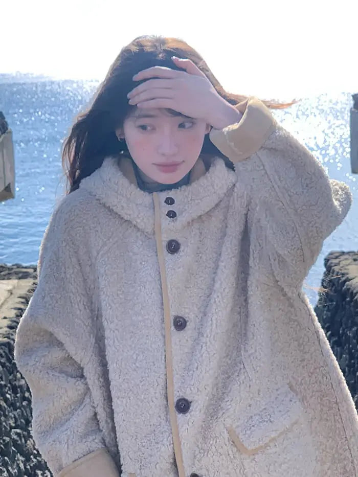 リバーシブル フード付き ボアブルゾン LUMIYUMI