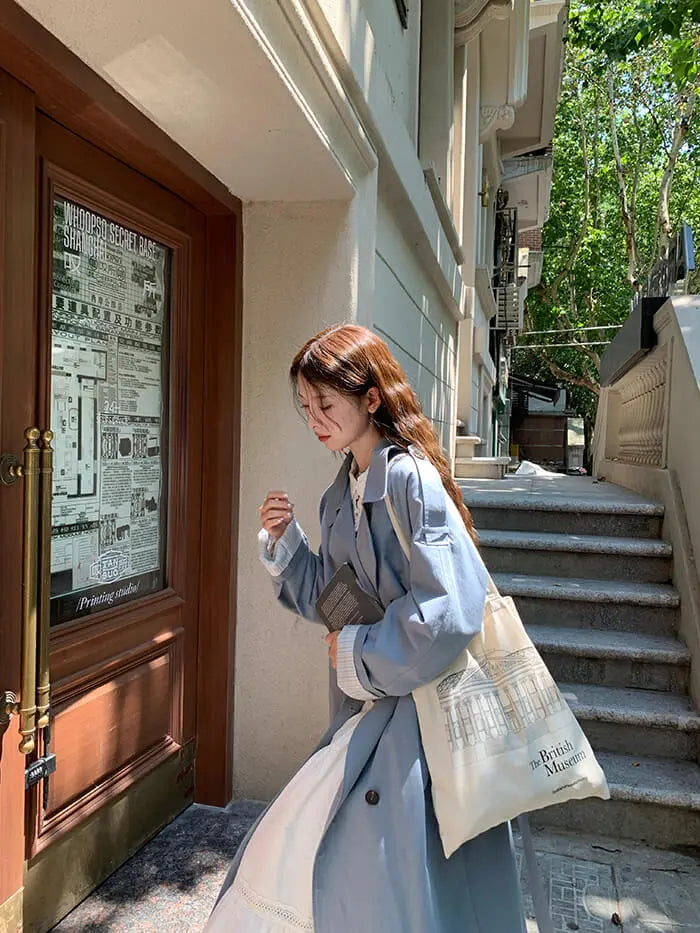 イギリス風 ルーズフィット トレンチコート - LUMIYUMI