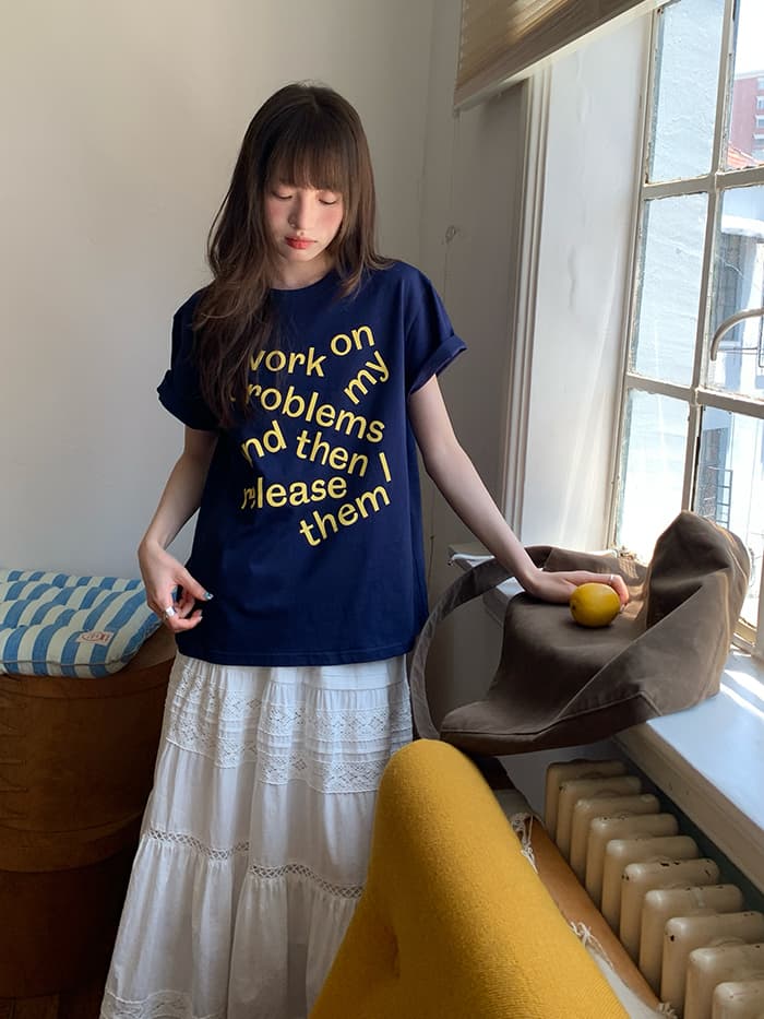 ロゴプリント カジュアル ゆるTシャツ LUMIYUMI