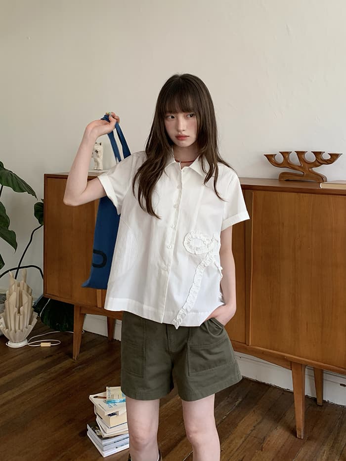 ヴィンテージ風 カーゴ ショートパンツ LUMIYUMI