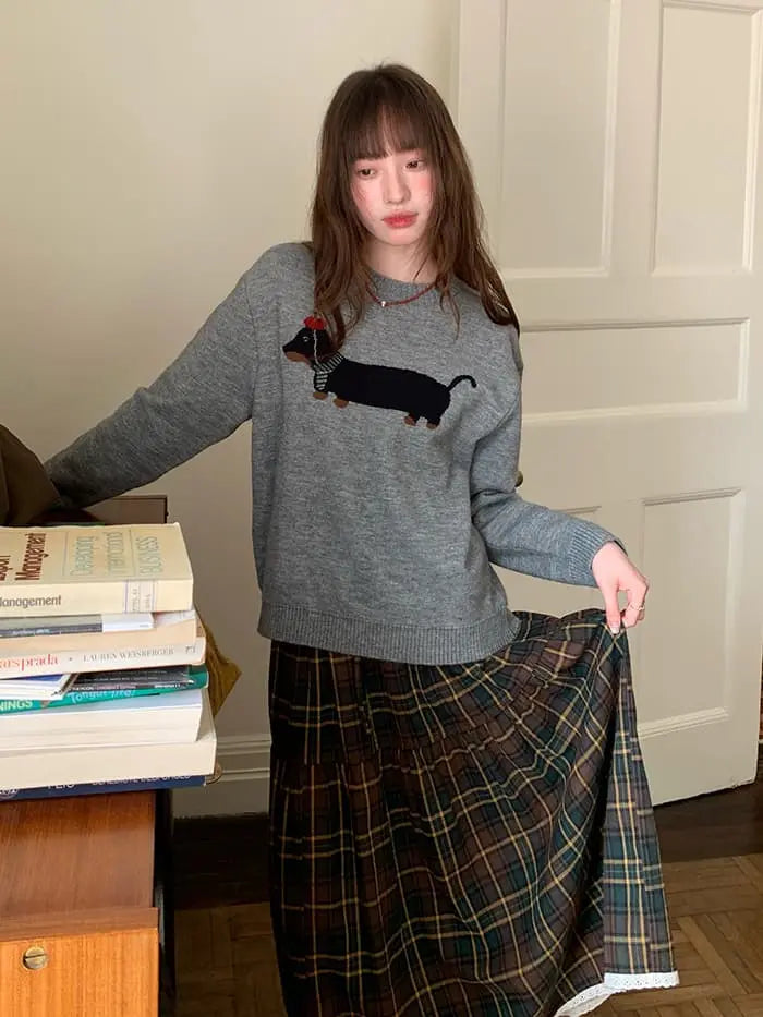 ガーリー チェック レース切替 スカート LUMIYUMI