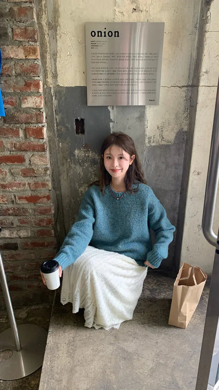 ゆったり シンプル カラーネップ セーター - LUMIYUMI