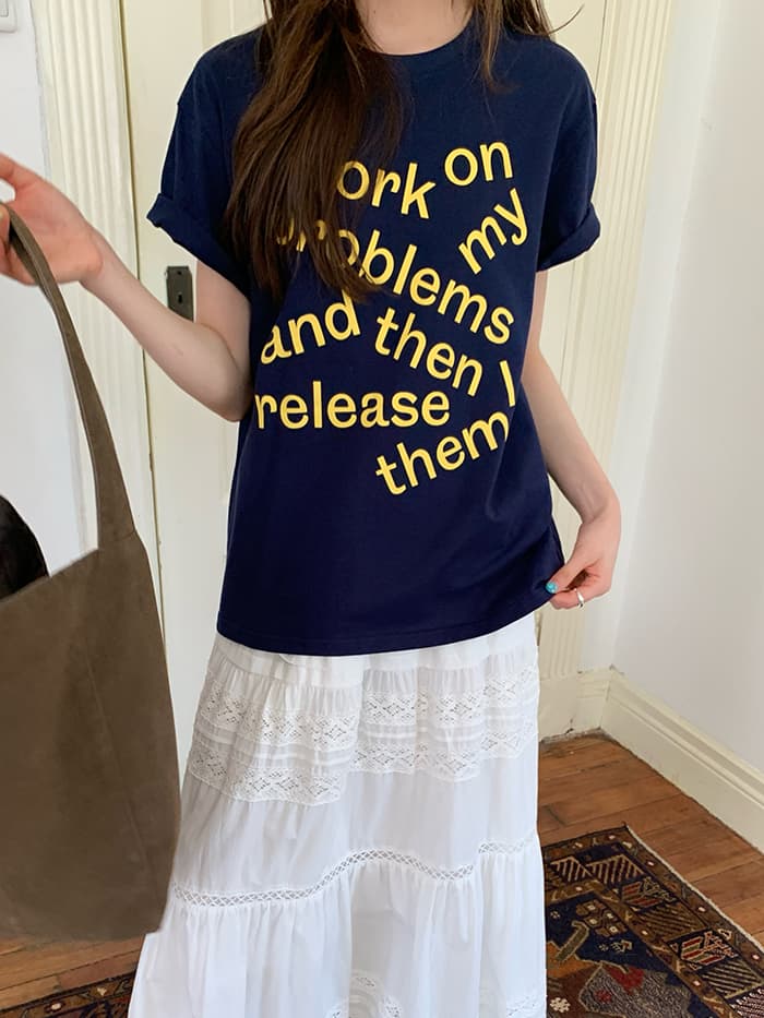 ロゴプリント カジュアル ゆるTシャツ LUMIYUMI