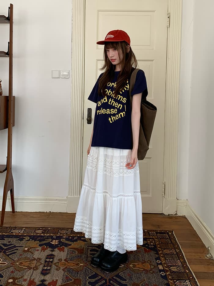 ロゴプリント カジュアル ゆるTシャツ LUMIYUMI
