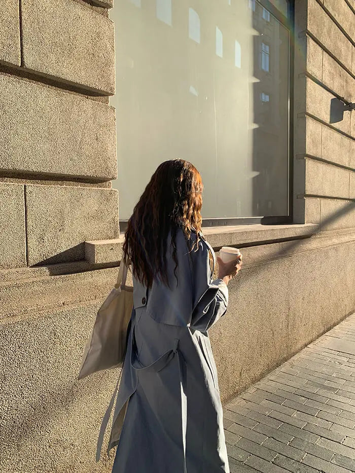 イギリス風 ルーズフィット トレンチコート - LUMIYUMI