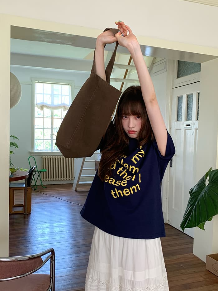 ロゴプリント カジュアル ゆるTシャツ LUMIYUMI