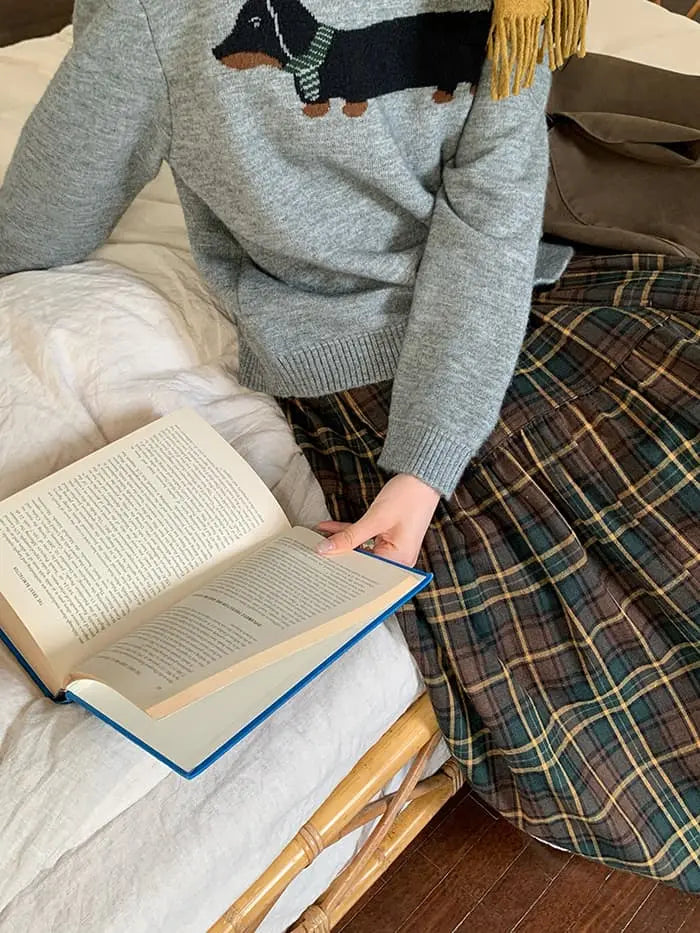 ガーリー チェック レース切替 スカート LUMIYUMI