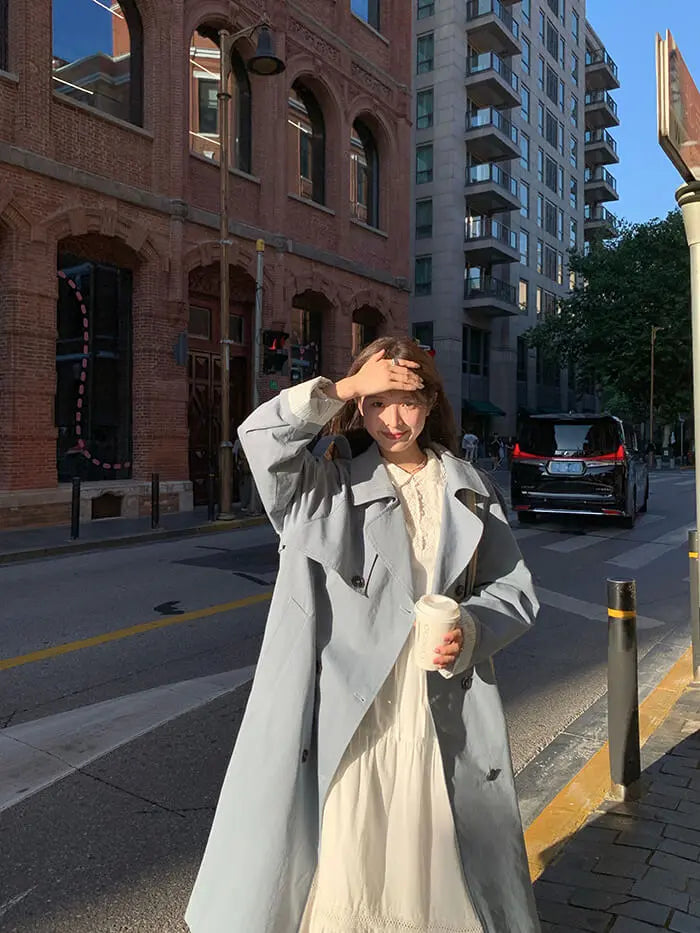 イギリス風 ルーズフィット トレンチコート - LUMIYUMI