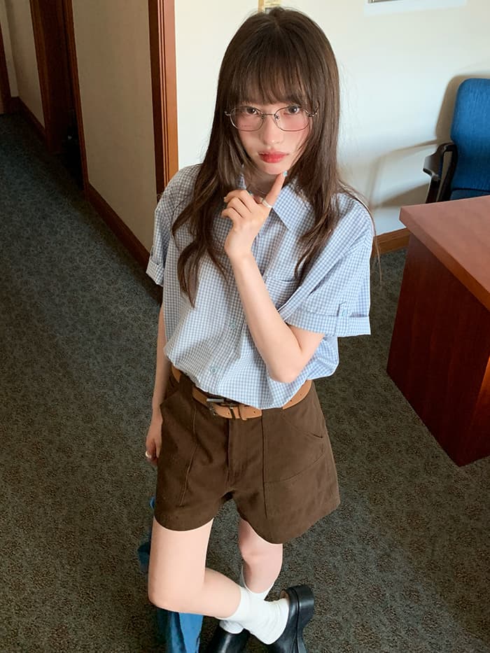ヴィンテージ風 カーゴ ショートパンツ LUMIYUMI