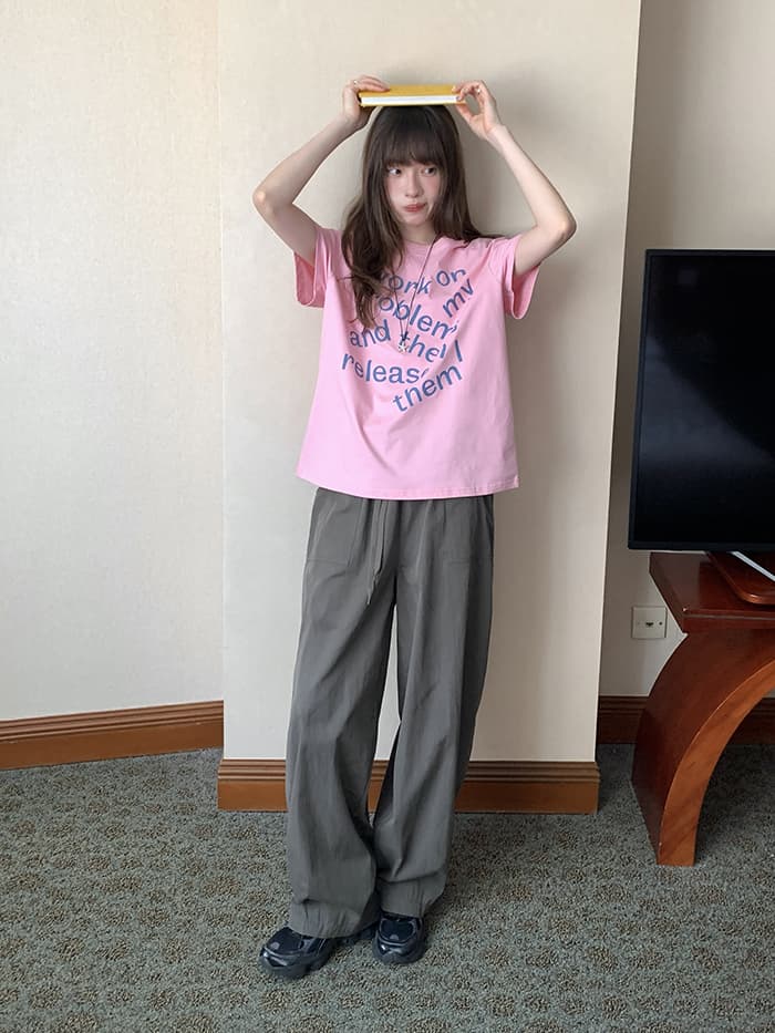 ロゴプリント カジュアル ゆるTシャツ LUMIYUMI