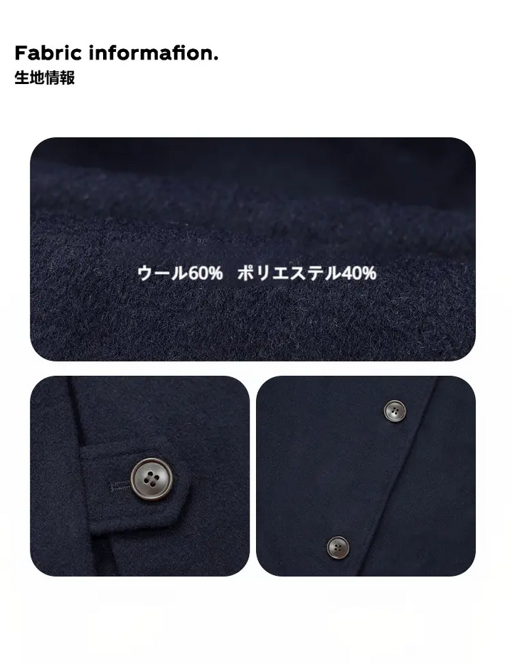 LUMIYUMI ウールブレンド 折り襟 ミドルコート Sサイズ ウールブレンド LUMIYUMI ウールブレンド 折り襟 ミドルコート Sサイズ ウールブレンド