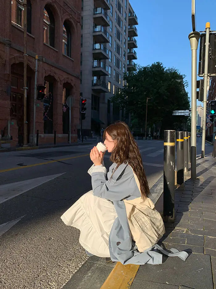 イギリス風 ルーズフィット トレンチコート - LUMIYUMI