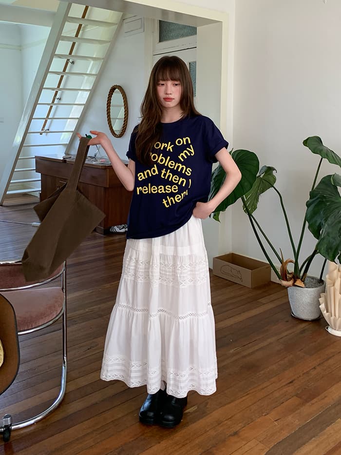 ロゴプリント カジュアル ゆるTシャツ LUMIYUMI