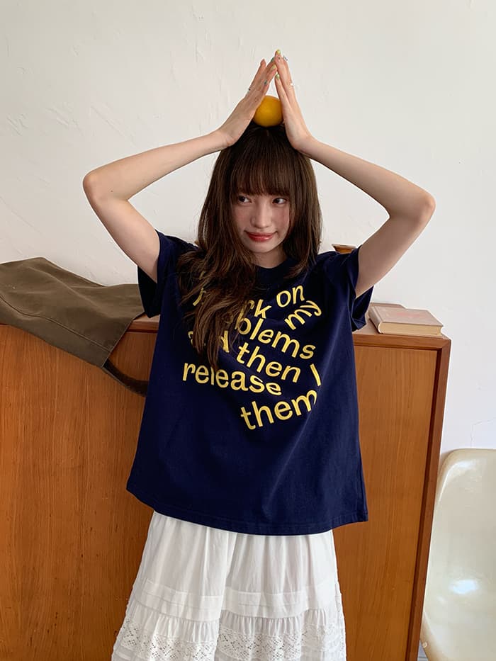 ロゴプリント カジュアル ゆるTシャツ LUMIYUMI