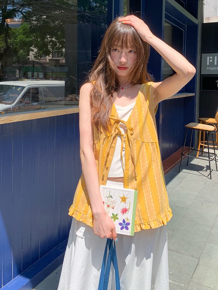 フリルポケット ウエストゴム Aラインスカート LUMIYUMI