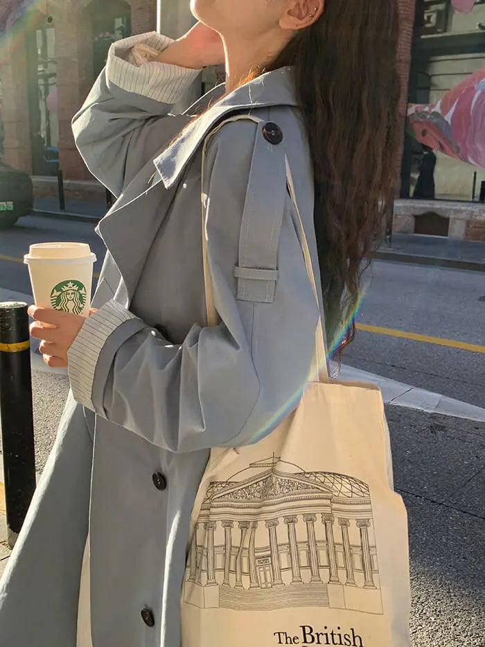 イギリス風 ルーズフィット トレンチコート - LUMIYUMI