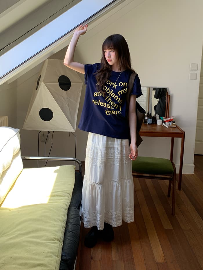 ロゴプリント カジュアル ゆるTシャツ LUMIYUMI