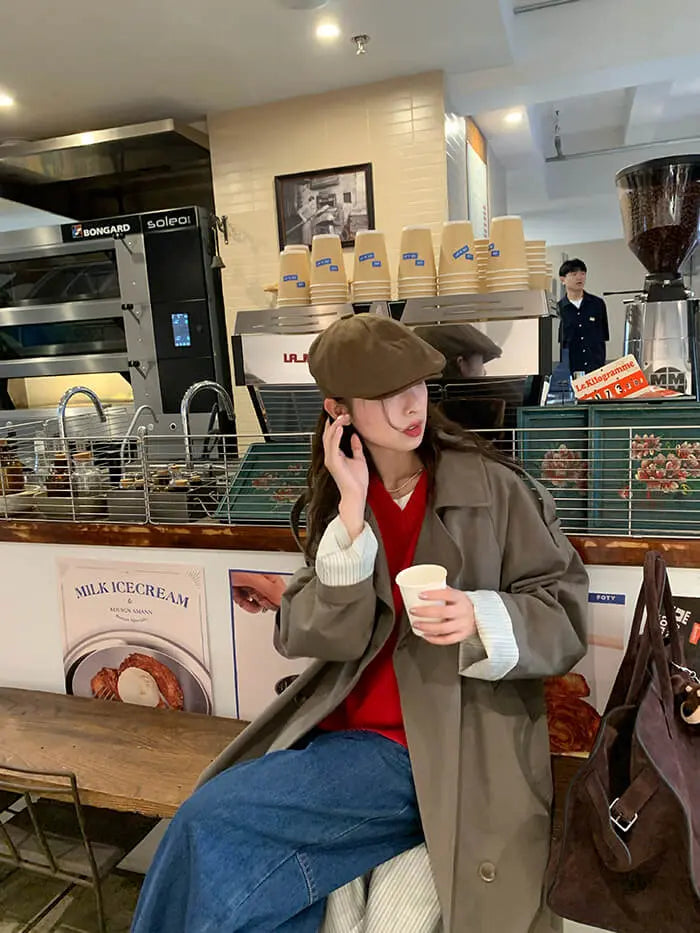 イギリス風 ルーズフィット トレンチコート - LUMIYUMI