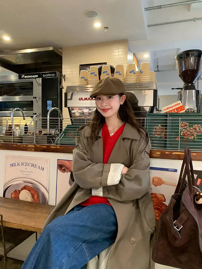 イギリス風 ルーズフィット トレンチコート - LUMIYUMI