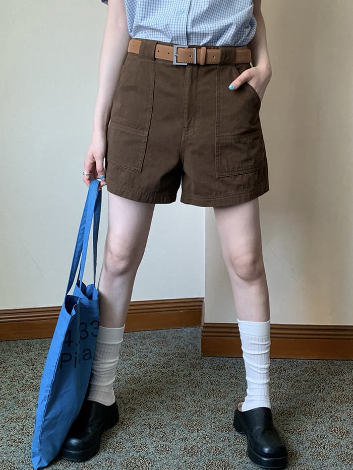 ヴィンテージ風 カーゴ ショートパンツ LUMIYUMI