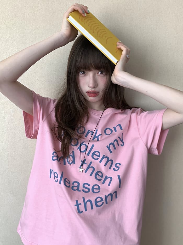 ロゴプリント カジュアル ゆるTシャツ LUMIYUMI