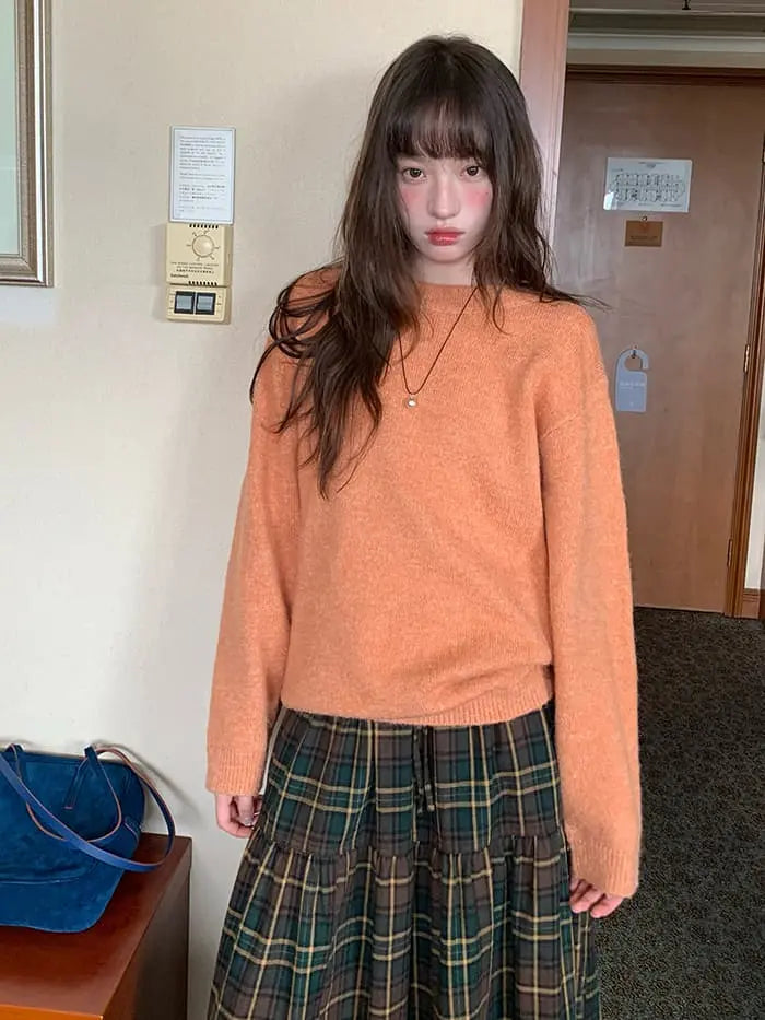 ガーリー チェック レース切替 スカート LUMIYUMI