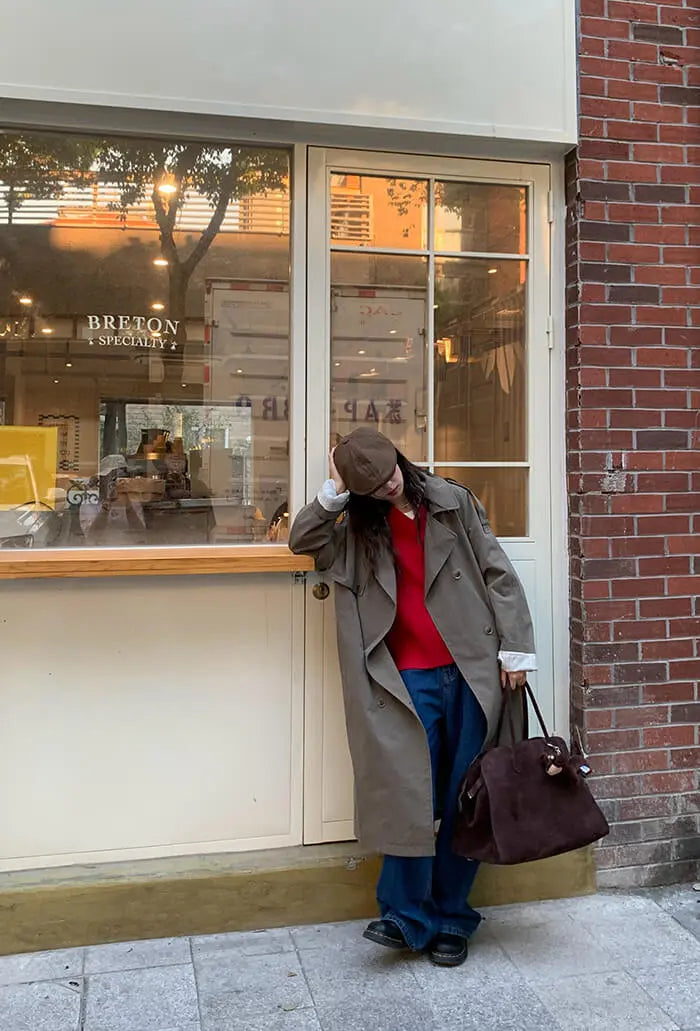 イギリス風 ルーズフィット トレンチコート - LUMIYUMI